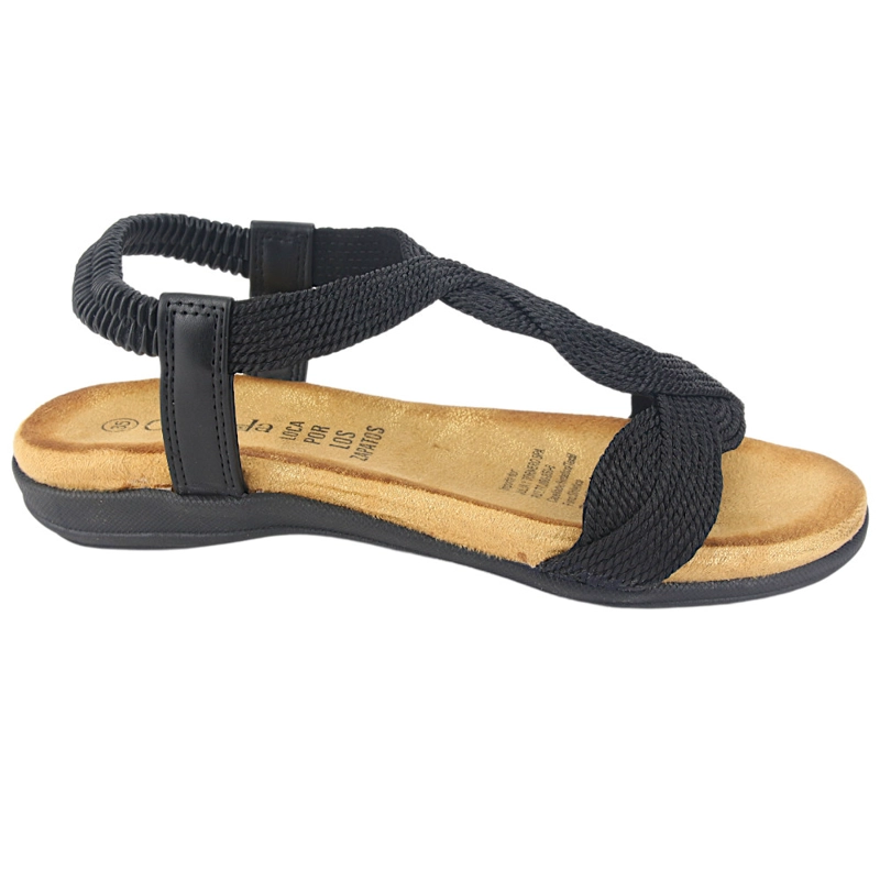 SANDALIAS MUJER CHALADA CLARA-5 NEGRO CASUAL - 1