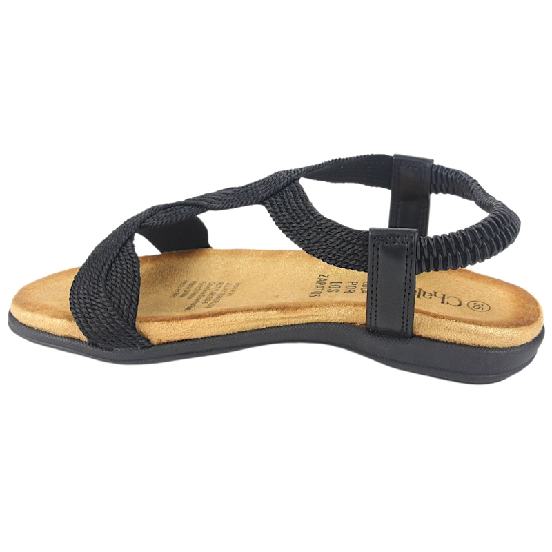 SANDALIAS MUJER CHALADA CLARA-5 NEGRO CASUAL - 2