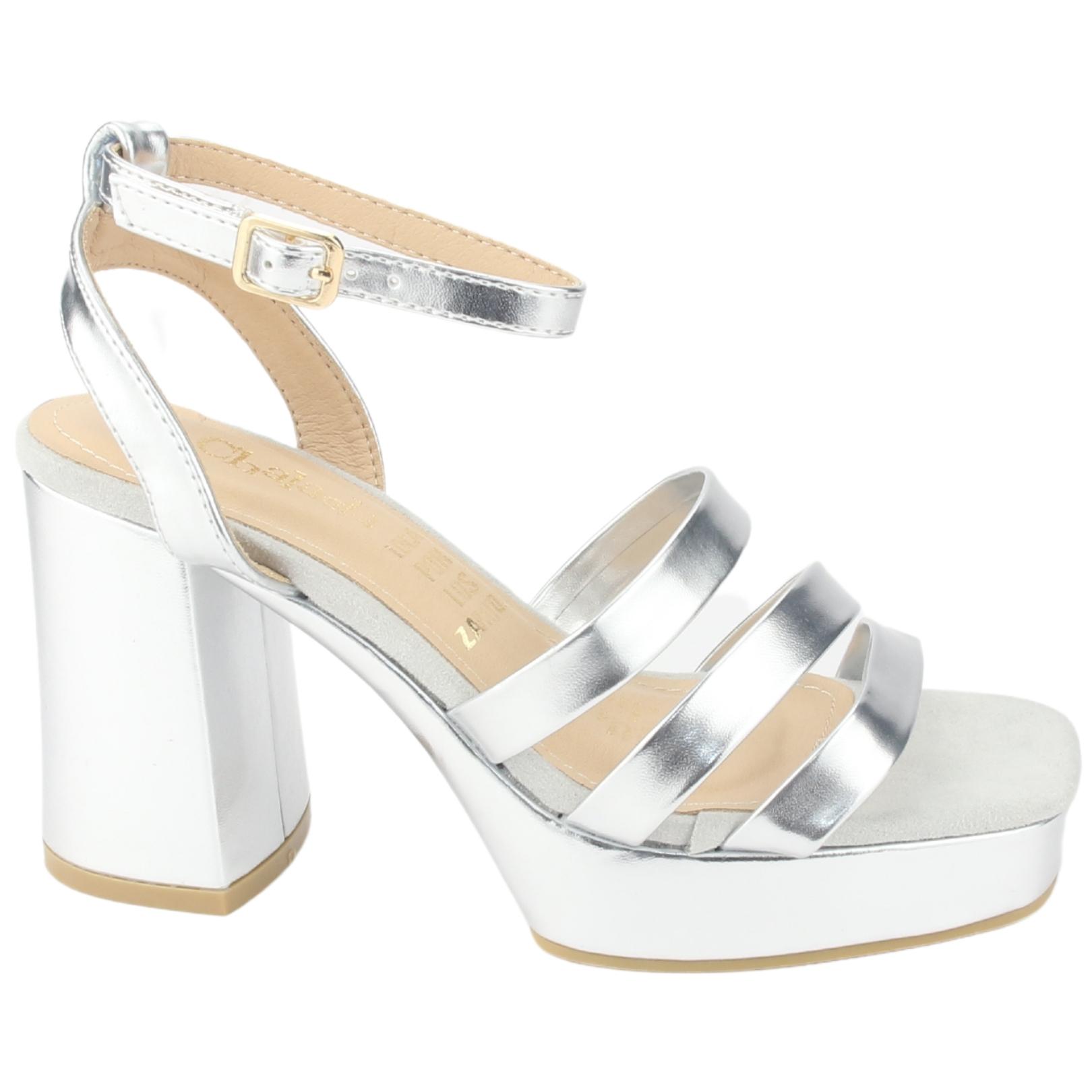 SANDALIAS MUJER CHALADA SUSSI-3 PLATEADO CASUAL - 1