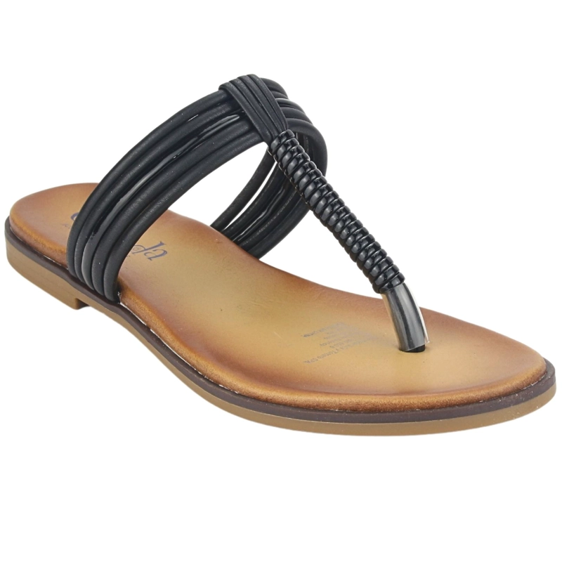 SANDALIAS MUJER CHALADA GRECA-60 NEGRO CASUAL - 3