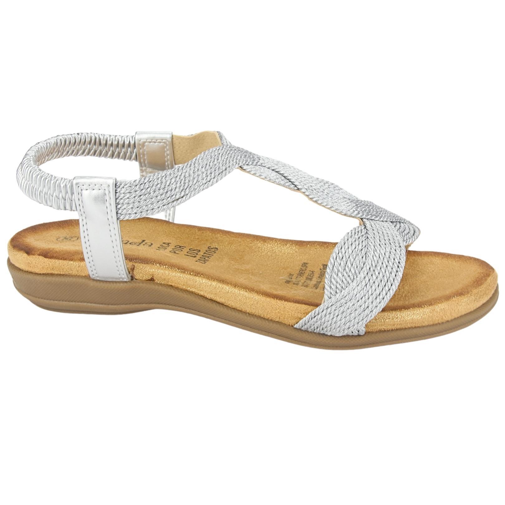 SANDALIAS MUJER CHALADA CLARA-5 PLATEADO CASUAL - 1
