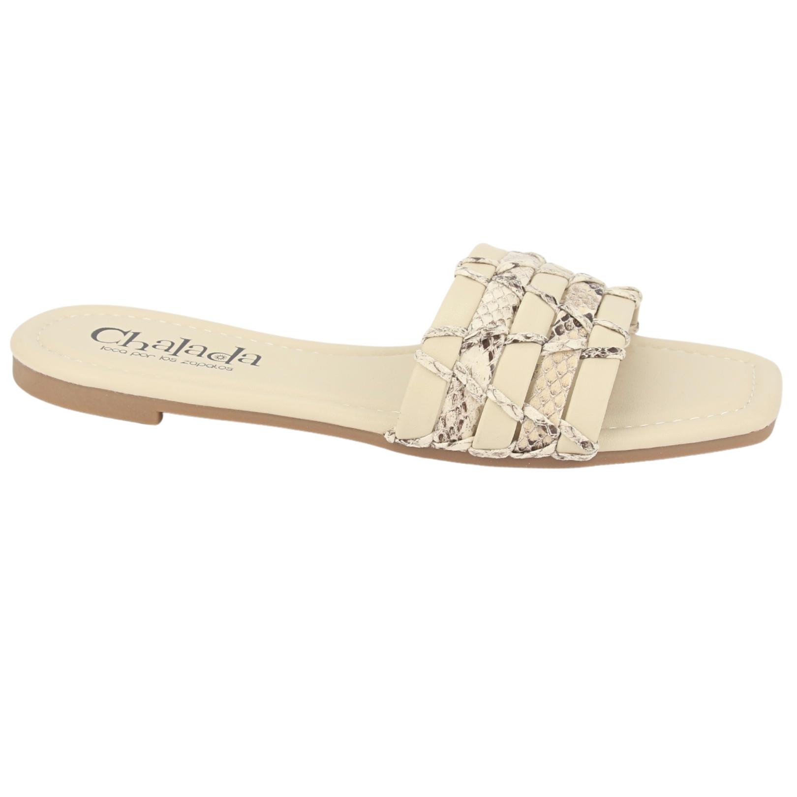 SANDALIAS MUJER CHALADA GRILLO-1 BEIGE CASUAL - 1