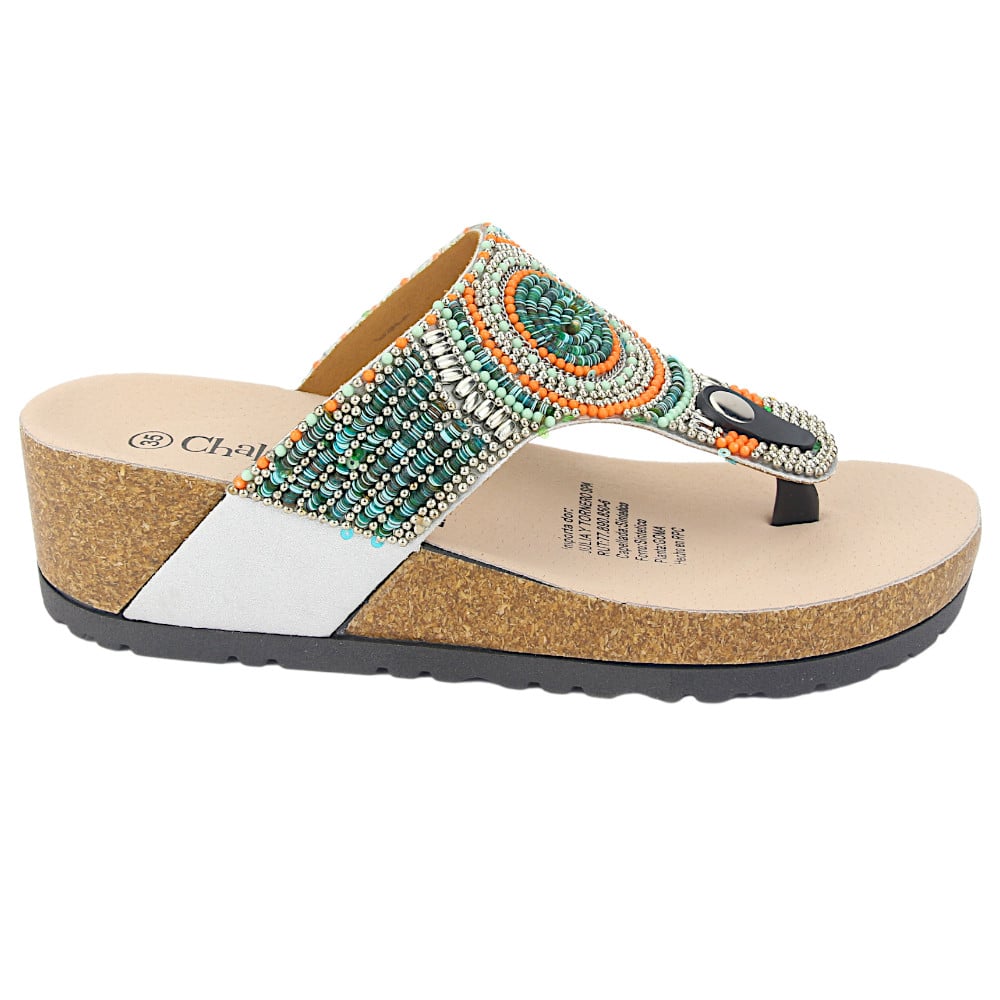 SANDALIAS MUJER CHALADA DOIT-10 PLATEADO CASUAL - 1