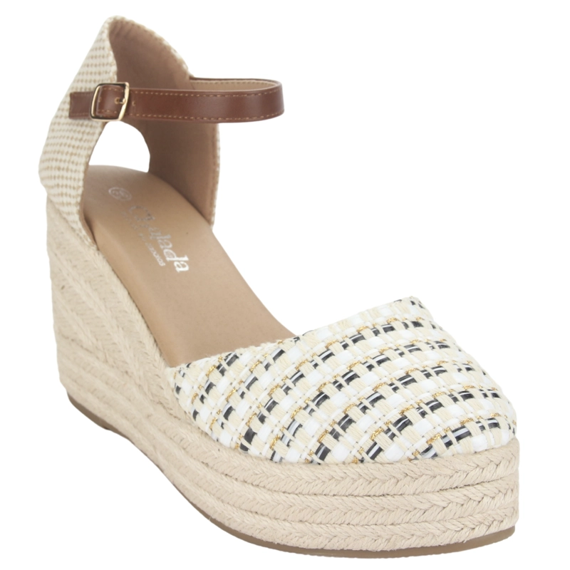 ALPARGATAS MUJER CHALADA TEXTIL DIJON-5 BLANCO CASUAL - 3