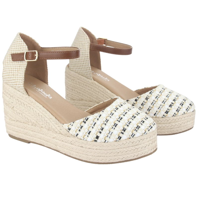 ALPARGATAS MUJER CHALADA TEXTIL DIJON-5 BLANCO CASUAL - 5