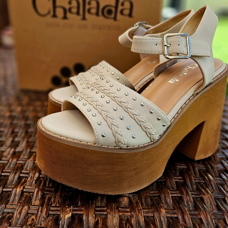 SANDALIA CHALADA MUJER WAKE-1 BLANCO CASUAL - 2