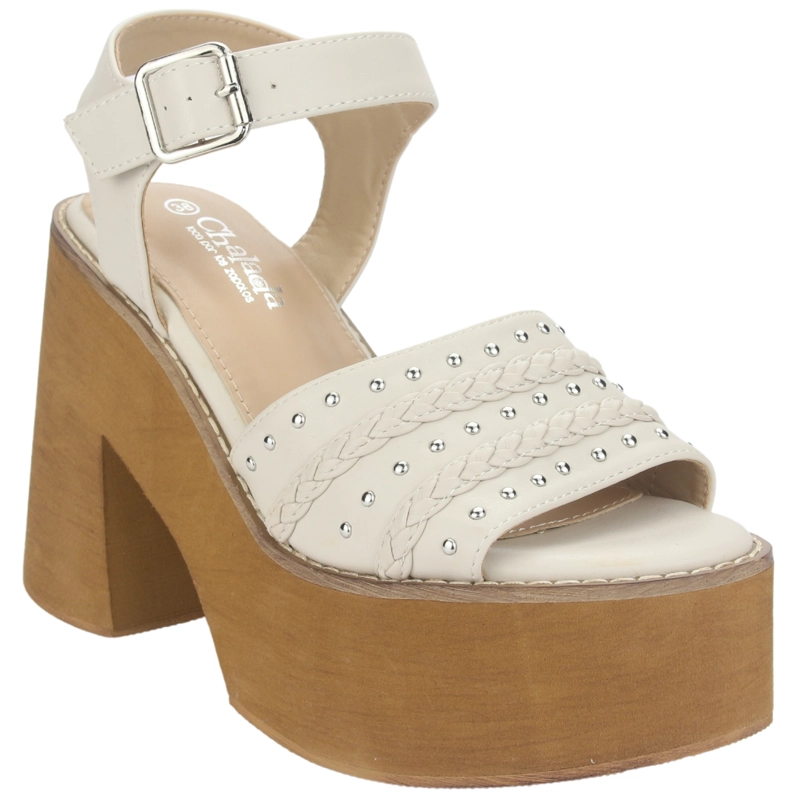 SANDALIA CHALADA MUJER WAKE-1 BLANCO CASUAL - 3
