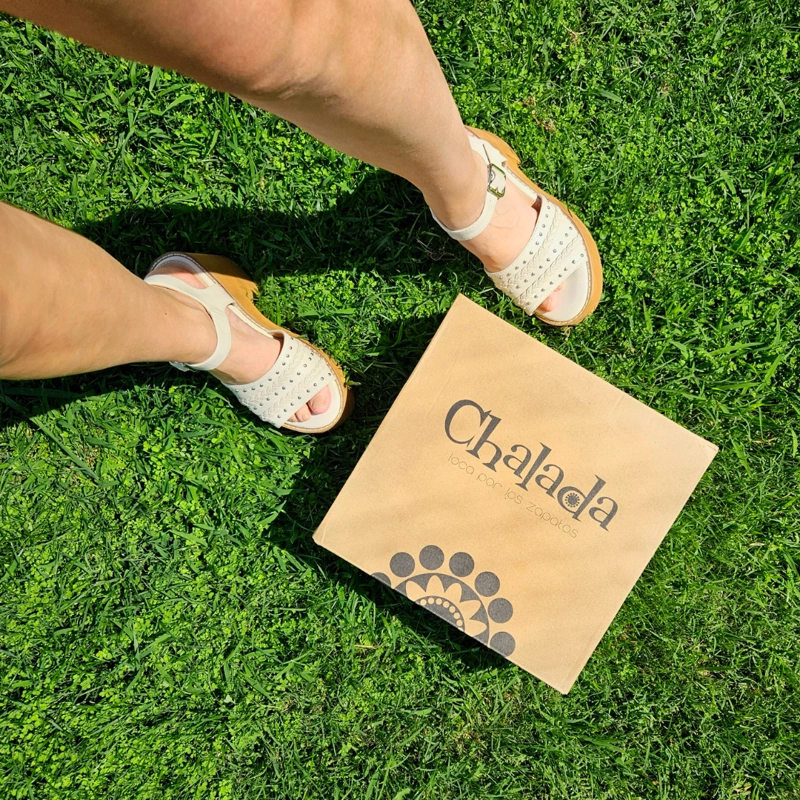 SANDALIA CHALADA MUJER WAKE-1 BLANCO CASUAL - 4
