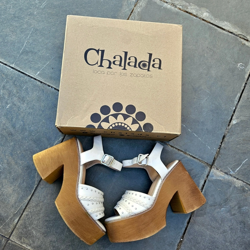 SANDALIA CHALADA MUJER WAKE-1 BLANCO CASUAL - 6