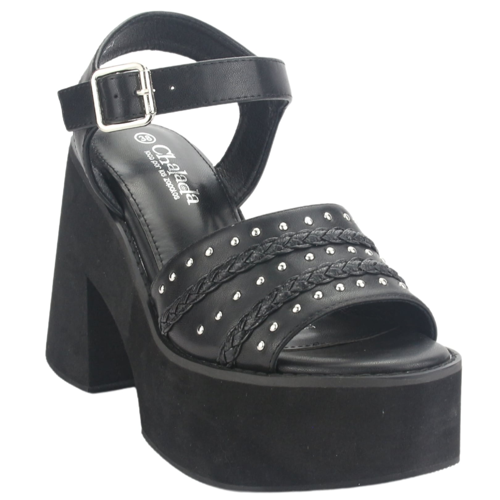 SANDALIAS MUJER CHALADA WAKE-1 NEGRO CASUAL - 3