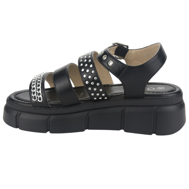 SANDALIAS MUJER CHALADA VISA-1 NEGRO CASUAL - 2