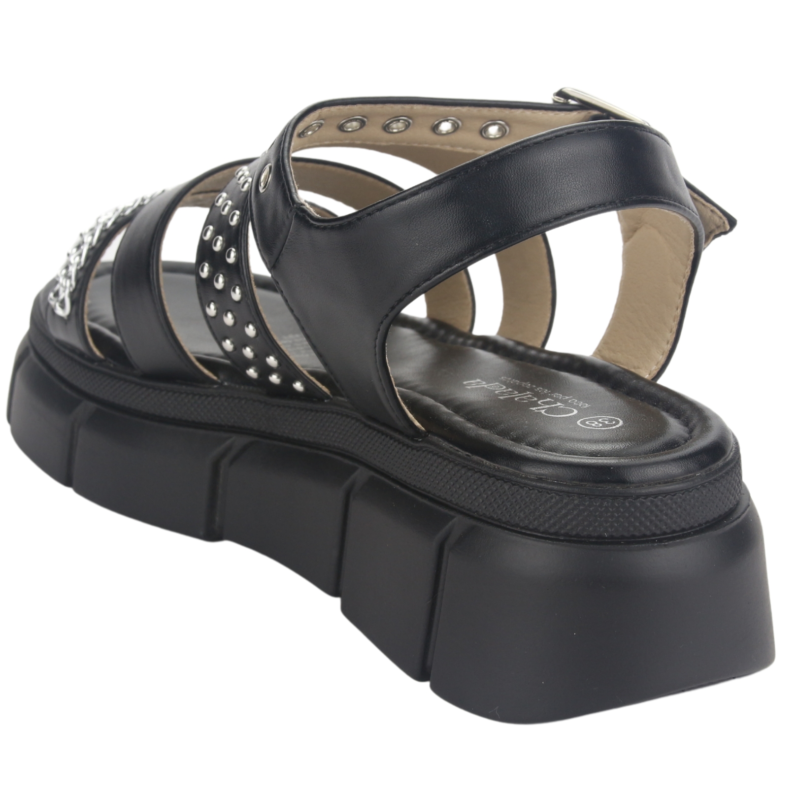 SANDALIAS MUJER CHALADA VISA-1 NEGRO CASUAL - 4
