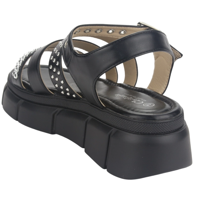 SANDALIAS MUJER CHALADA VISA-1 NEGRO CASUAL - 4