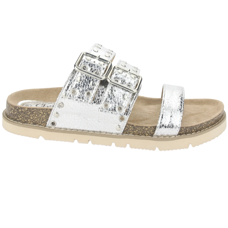 SANDALIAS MUJER CHALADA LILA-12 PLATEADO CASUAL - 1