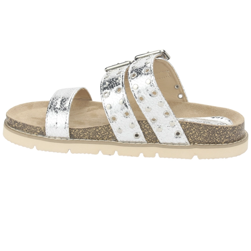 SANDALIAS MUJER CHALADA LILA-12 PLATEADO CASUAL - 2