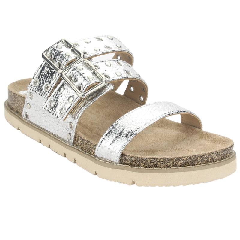 SANDALIAS MUJER CHALADA LILA-12 PLATEADO CASUAL - 3