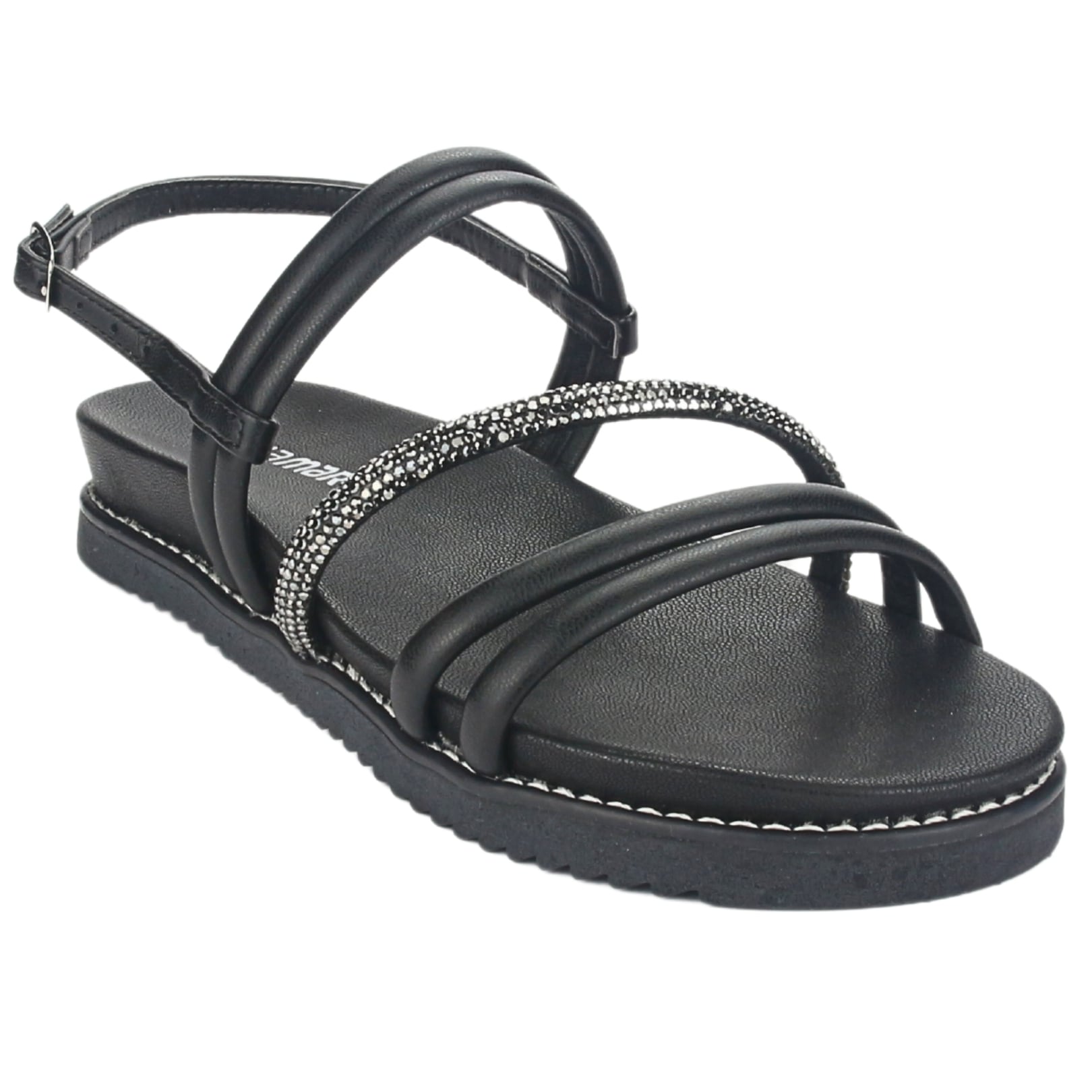SANDALIAS MUJER VIA MARTE 23-10702 N PRETO CASUAL - 3