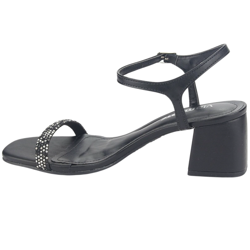 SANDALIAS MUJER VIA MARTE 23-9707 PRETO CASUAL - 2