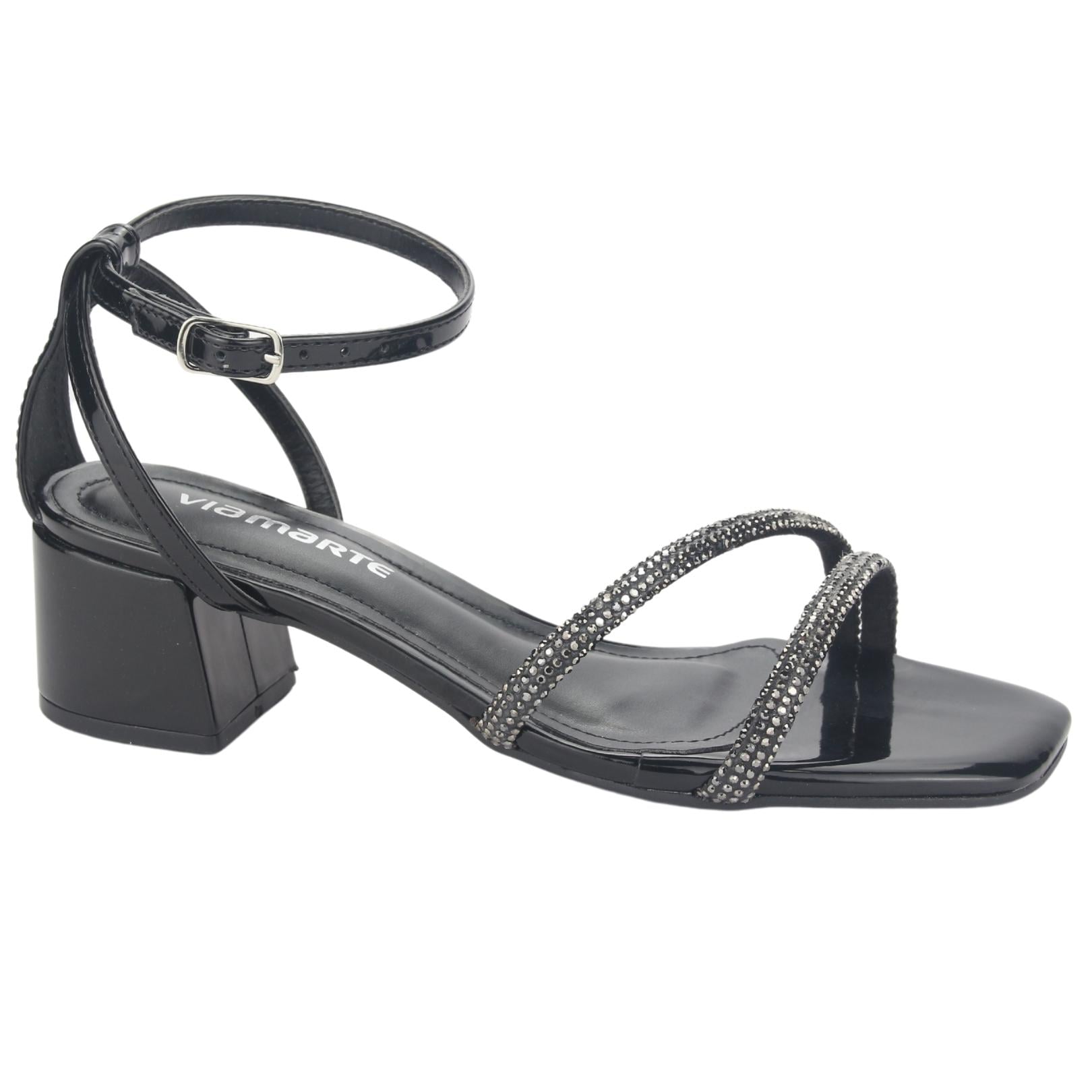 SANDALIAS MUJER VIA MARTE 23-9804 V PRETO CASUAL - 1