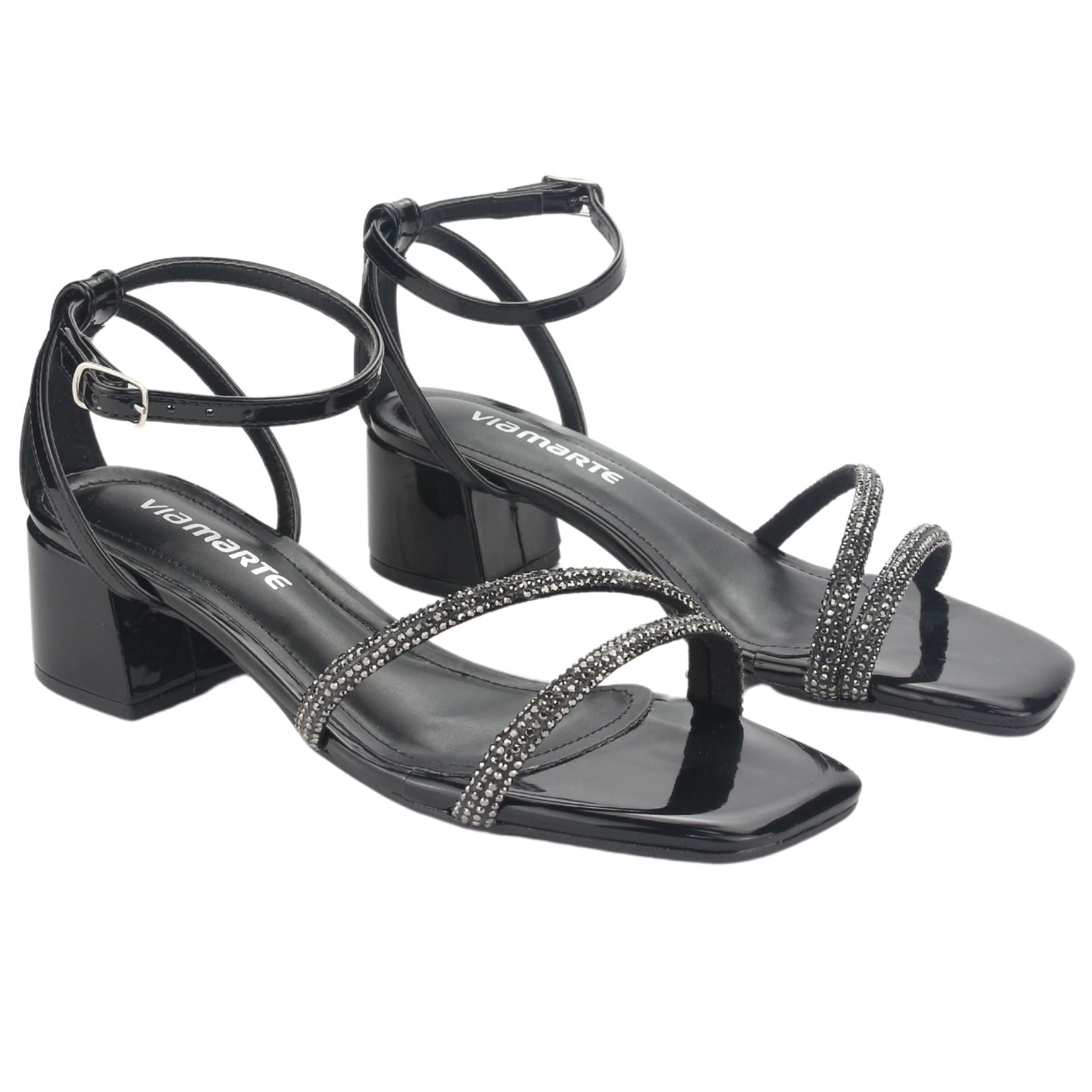SANDALIAS MUJER VIA MARTE 23-9804 V PRETO CASUAL - 4