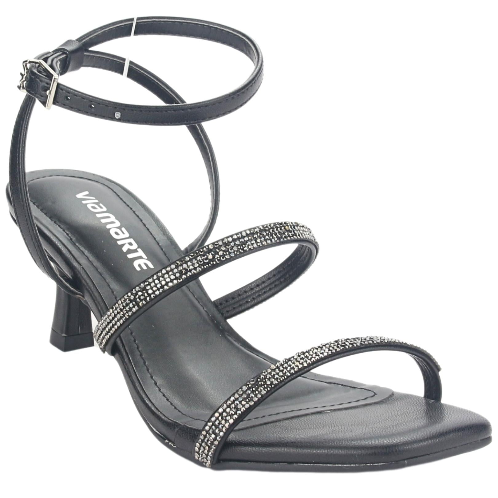 SANDALIAS MUJER VIA MARTE 23-18501 PRETO CASUAL - 3