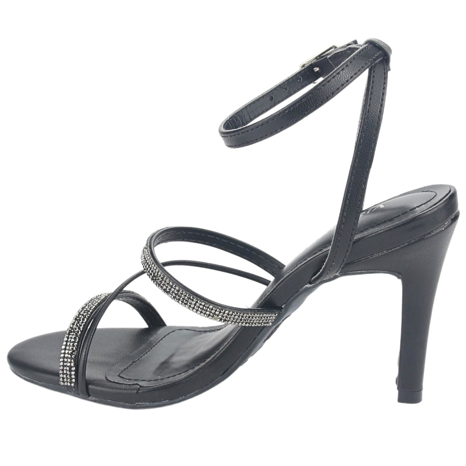 SANDALIAS MUJER VIA MARTE 23-17704 PRETO CASUAL - 2