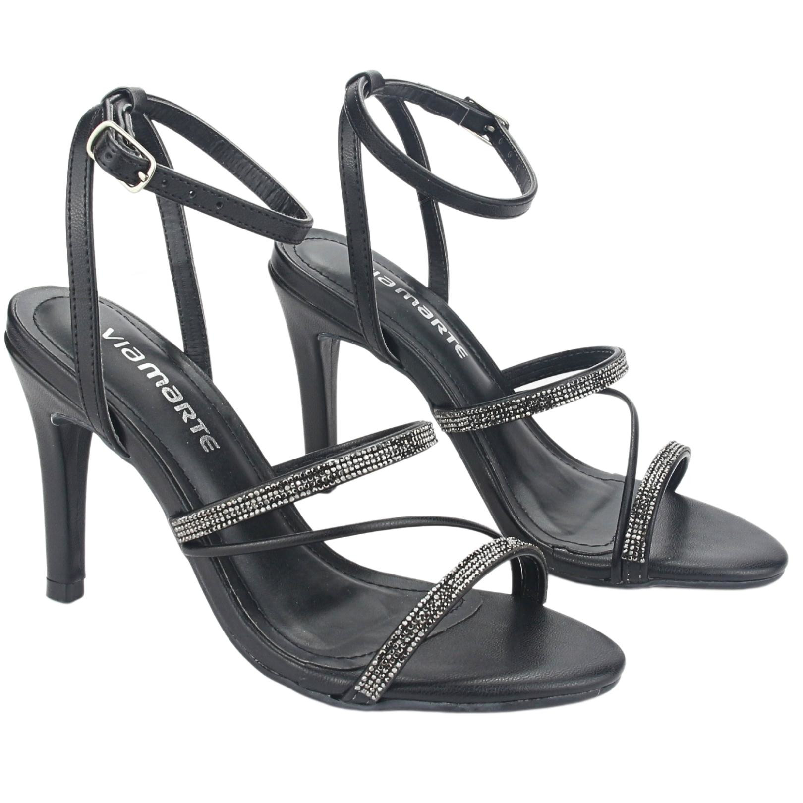 SANDALIAS MUJER VIA MARTE 23-17704 PRETO CASUAL - 4