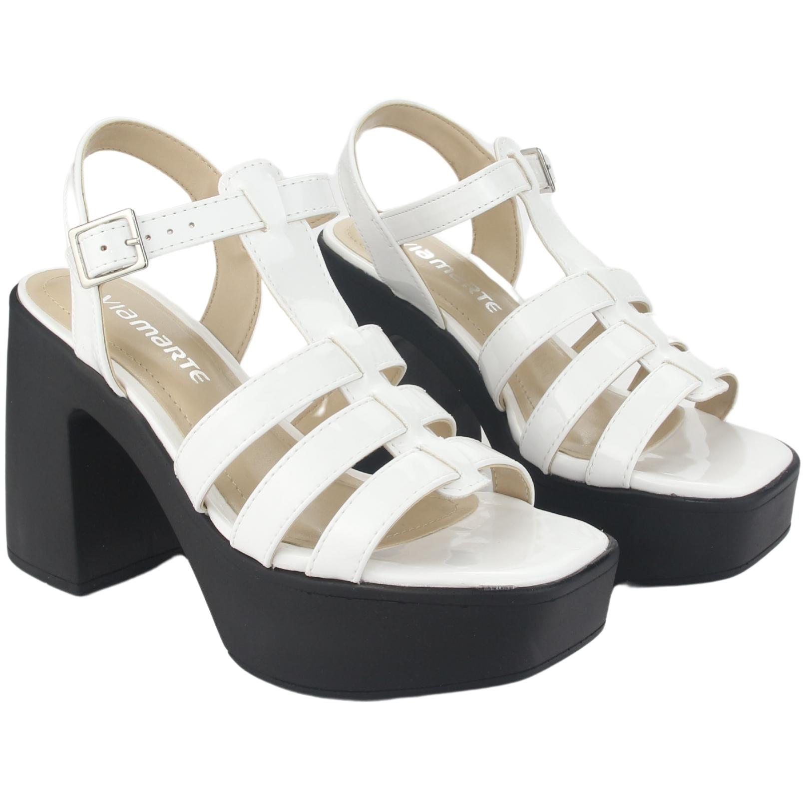 SANDALIAS MUJER VIA MARTE 23-11104 V BRANCO CASUAL - 5