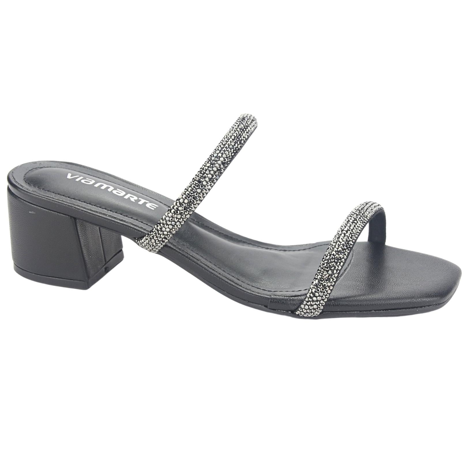SANDALIAS MUJER VIA MARTE 23-9810 PRETO CASUAL - 1