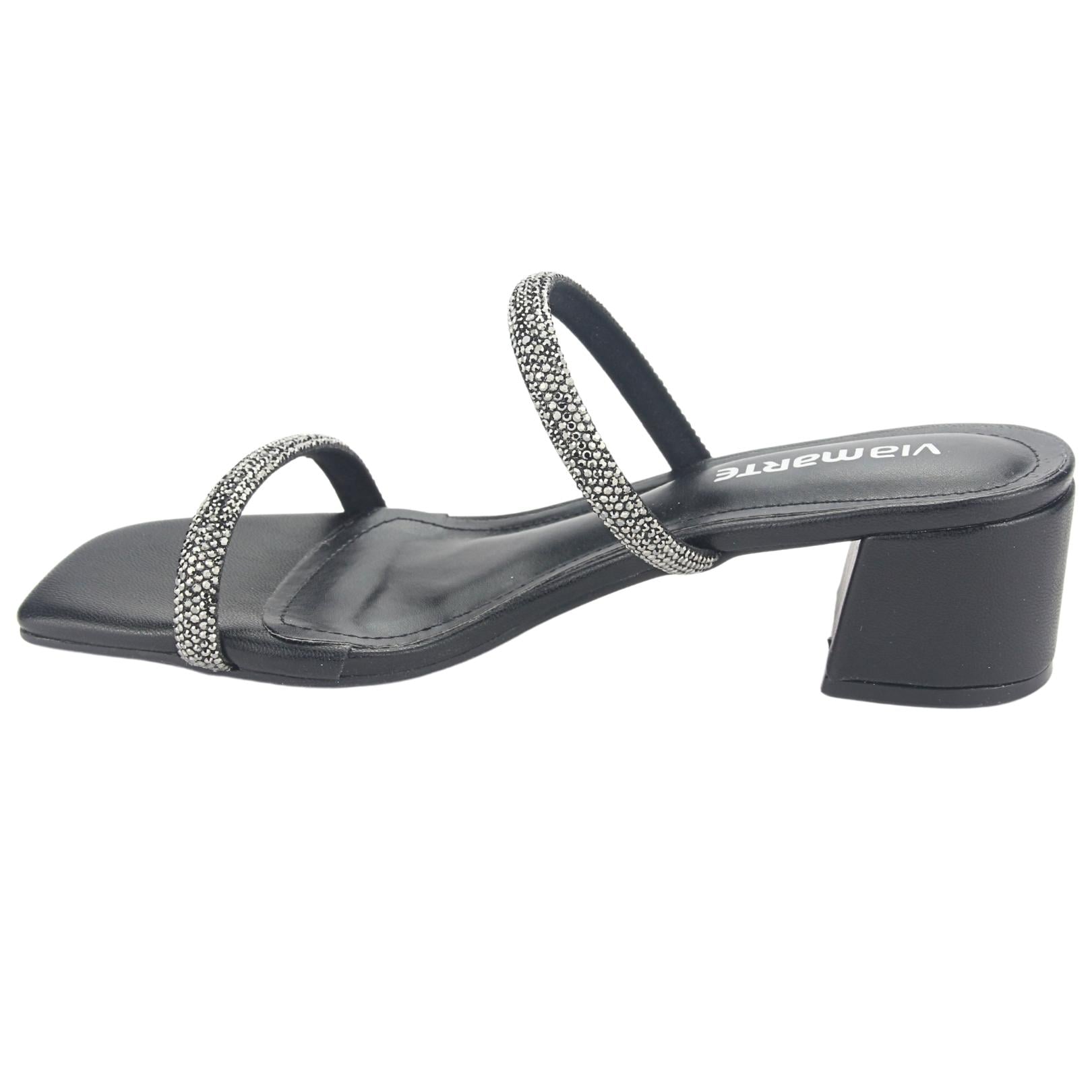 SANDALIAS MUJER VIA MARTE 23-9810 PRETO CASUAL - 2