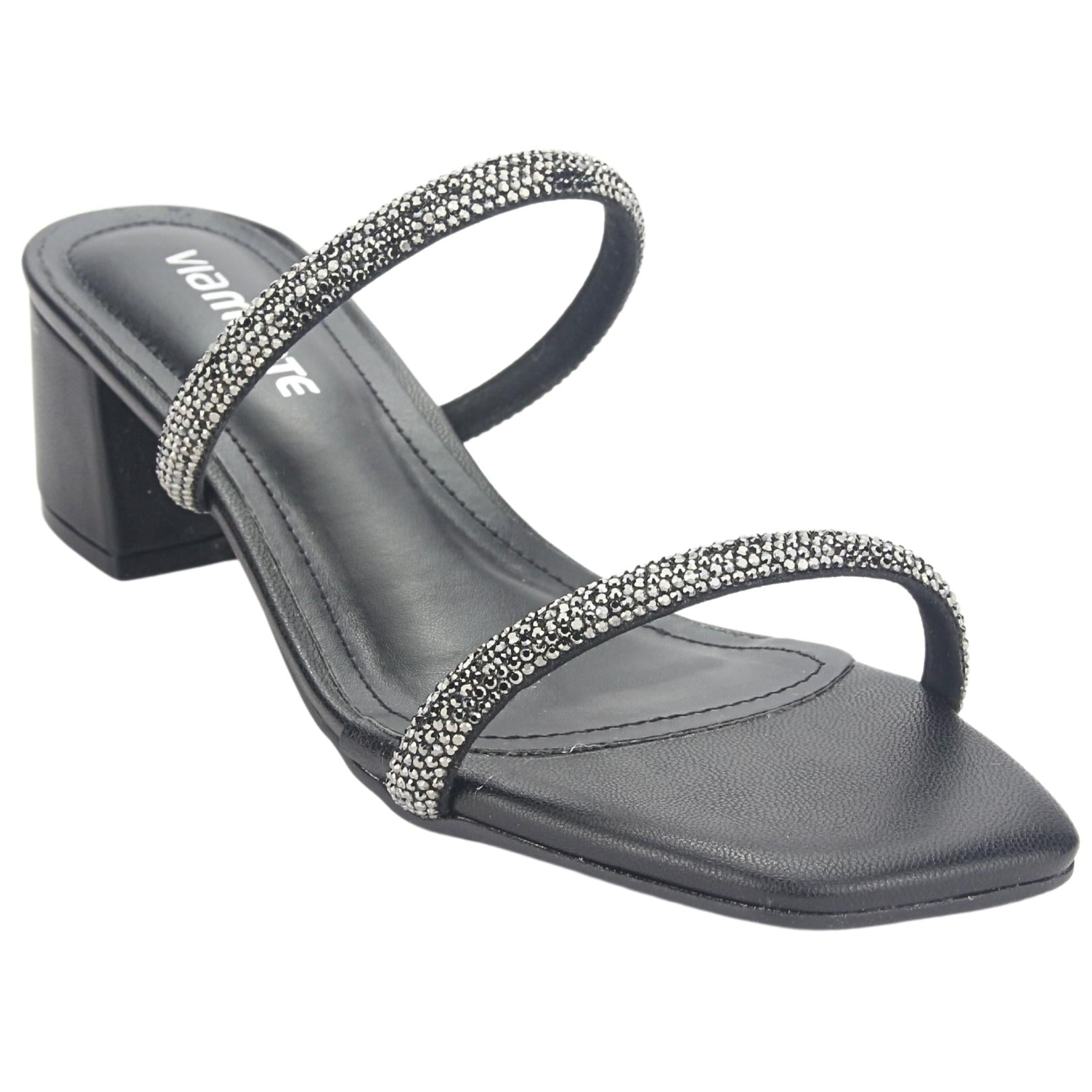 SANDALIAS MUJER VIA MARTE 23-9810 PRETO CASUAL - 3