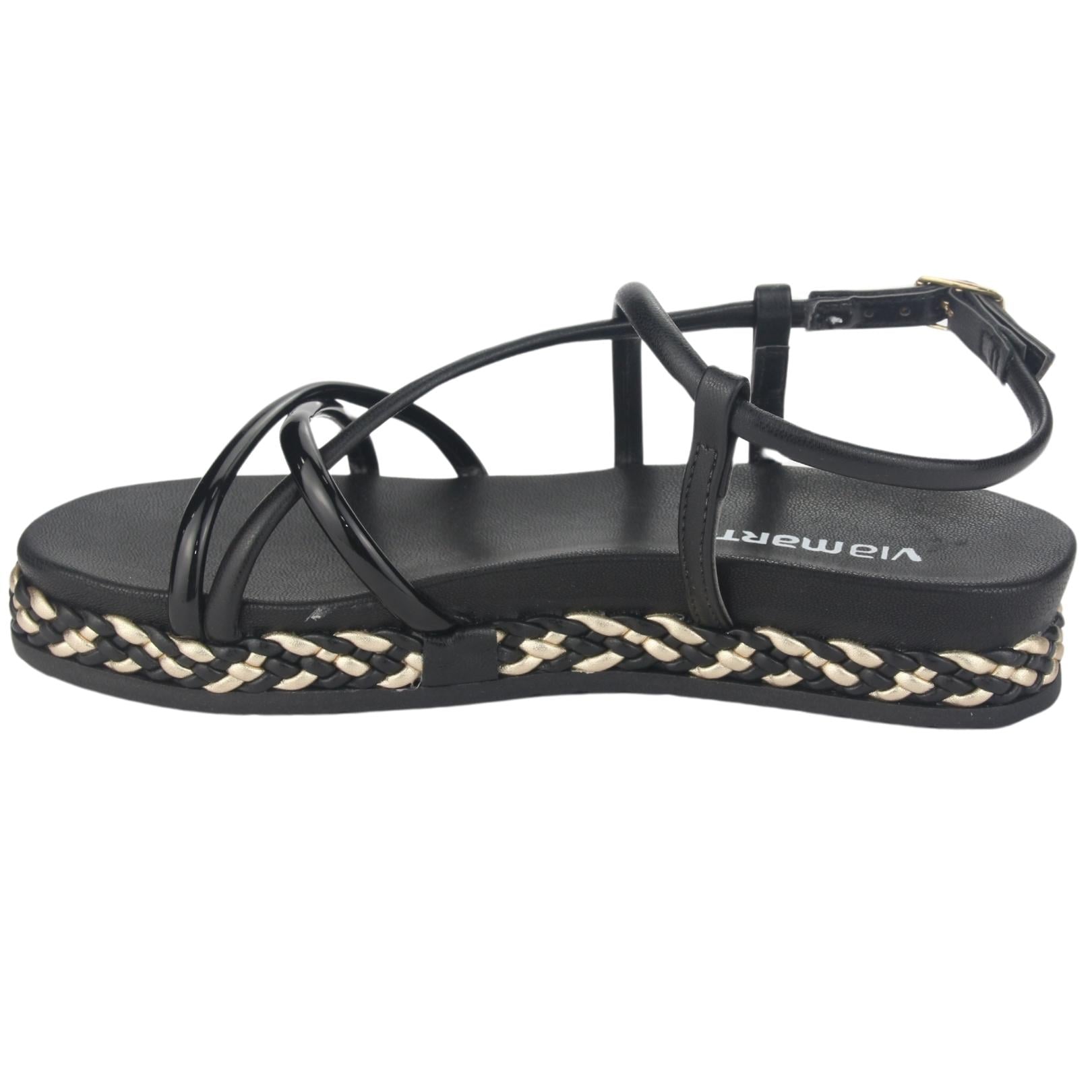 SANDALIAS MUJER VIA MARTE 23-10408 V PRETO CASUAL - 2
