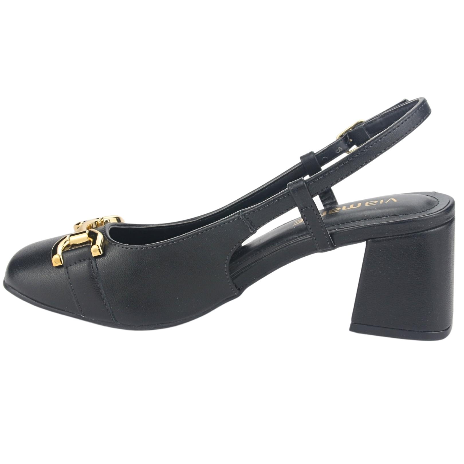 ZAPATO VIA MARTE MUJER 23-16805 N PRETO CASUAL - 2