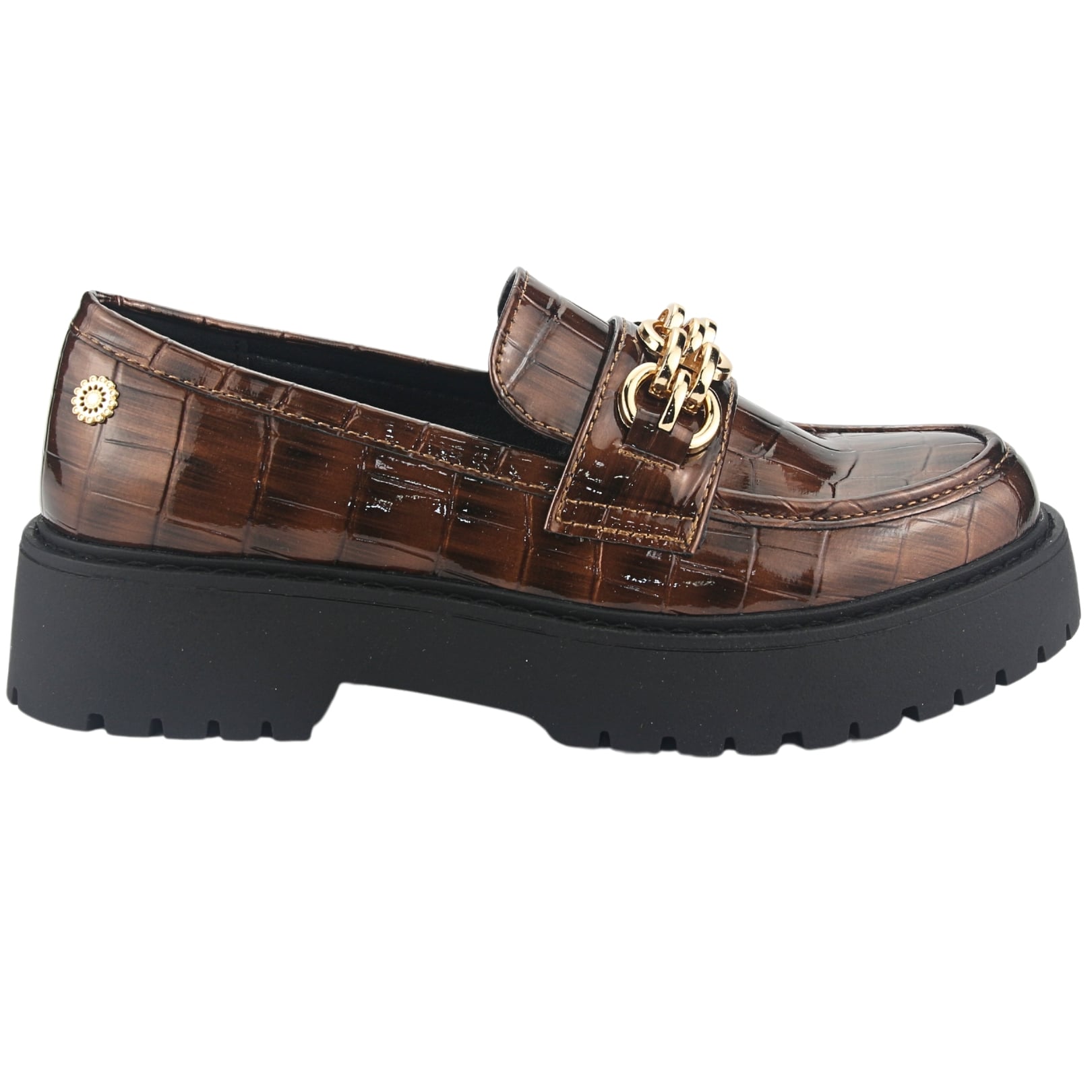 MOCASIN CHALADA MUJER LENIN-1 CAFE CASUAL - 1