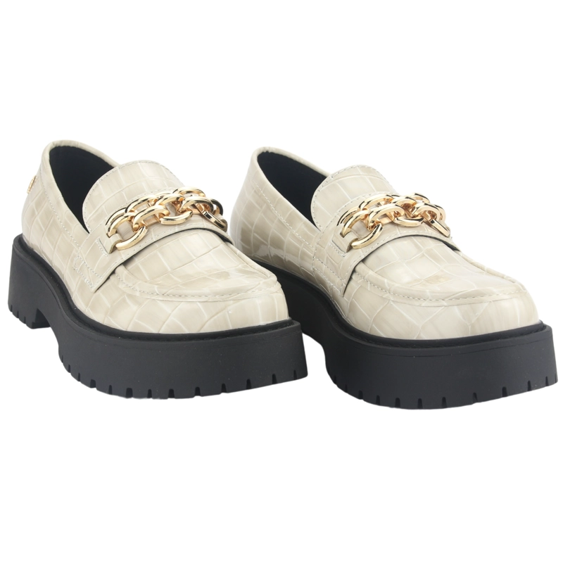 MOCASIN CHALADA MUJER LENIN-1 BEIGE CASUAL - 5
