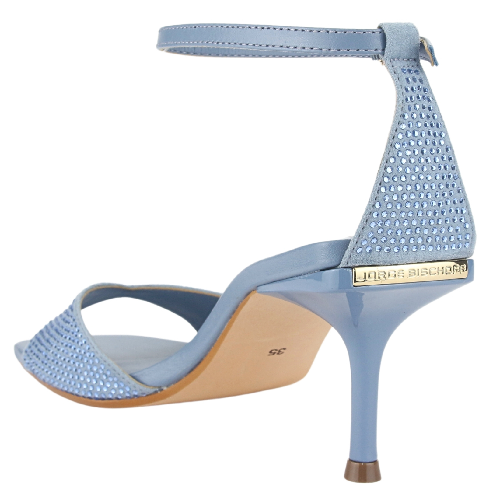 SANDALIAS MUJER JORGE BISCHOFF CUERO J10543039 AZUL CASUAL - 4