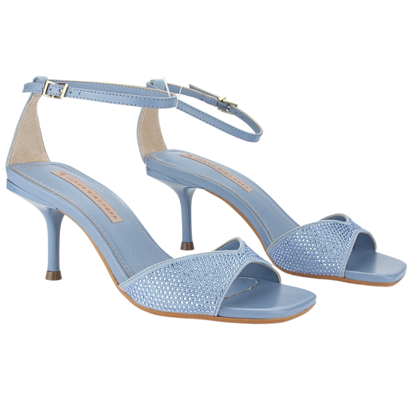SANDALIAS MUJER JORGE BISCHOFF CUERO J10543039 AZUL CASUAL - 5