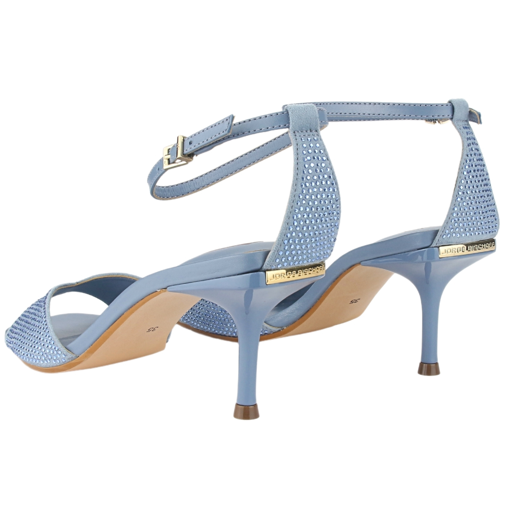SANDALIAS MUJER JORGE BISCHOFF CUERO J10543039 AZUL CASUAL - 6