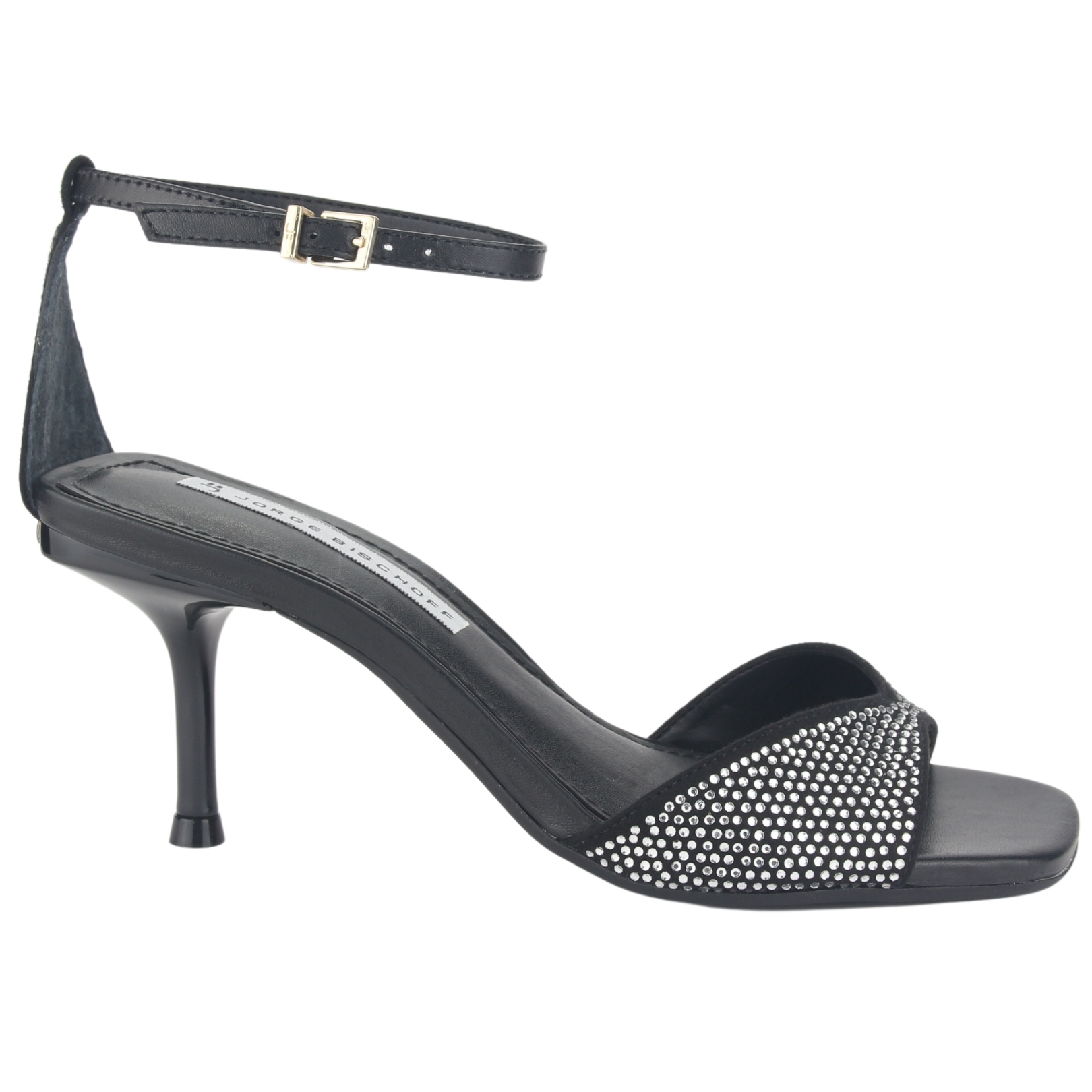 SANDALIAS MUJER JORGE BISCHOFF CUERO J10543039 NEGRO CASUAL - 1