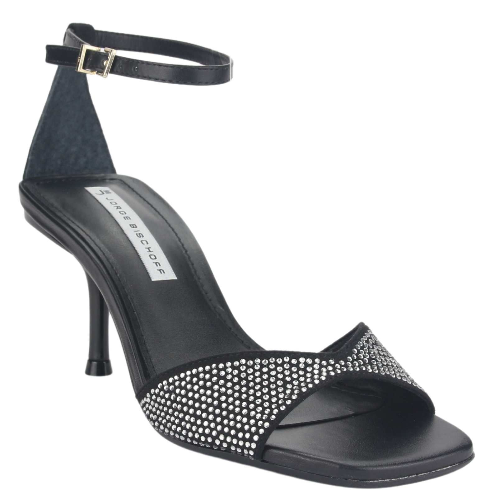 SANDALIAS MUJER JORGE BISCHOFF CUERO J10543039 NEGRO CASUAL - 3