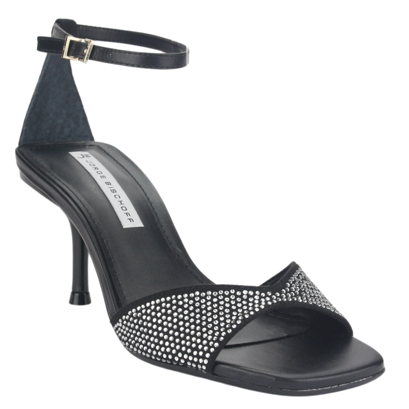 SANDALIAS MUJER JORGE BISCHOFF CUERO J10543039 NEGRO CASUAL - 3