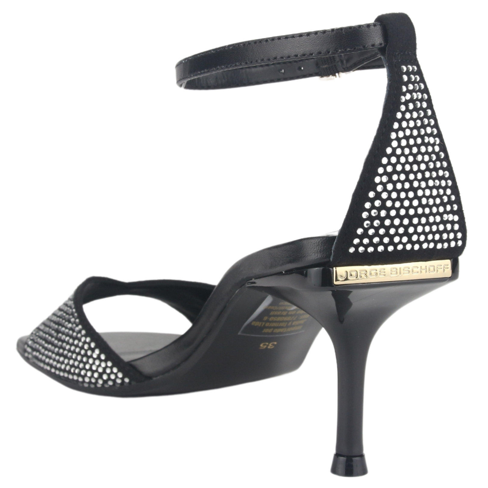 SANDALIAS MUJER JORGE BISCHOFF CUERO J10543039 NEGRO CASUAL - 4