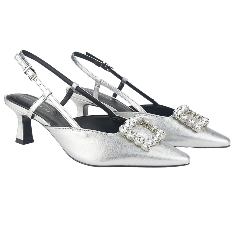 ZAPATOS MUJER JORGE BISCHOFF CUERO P17994002 PLATEADO CASUAL - 4