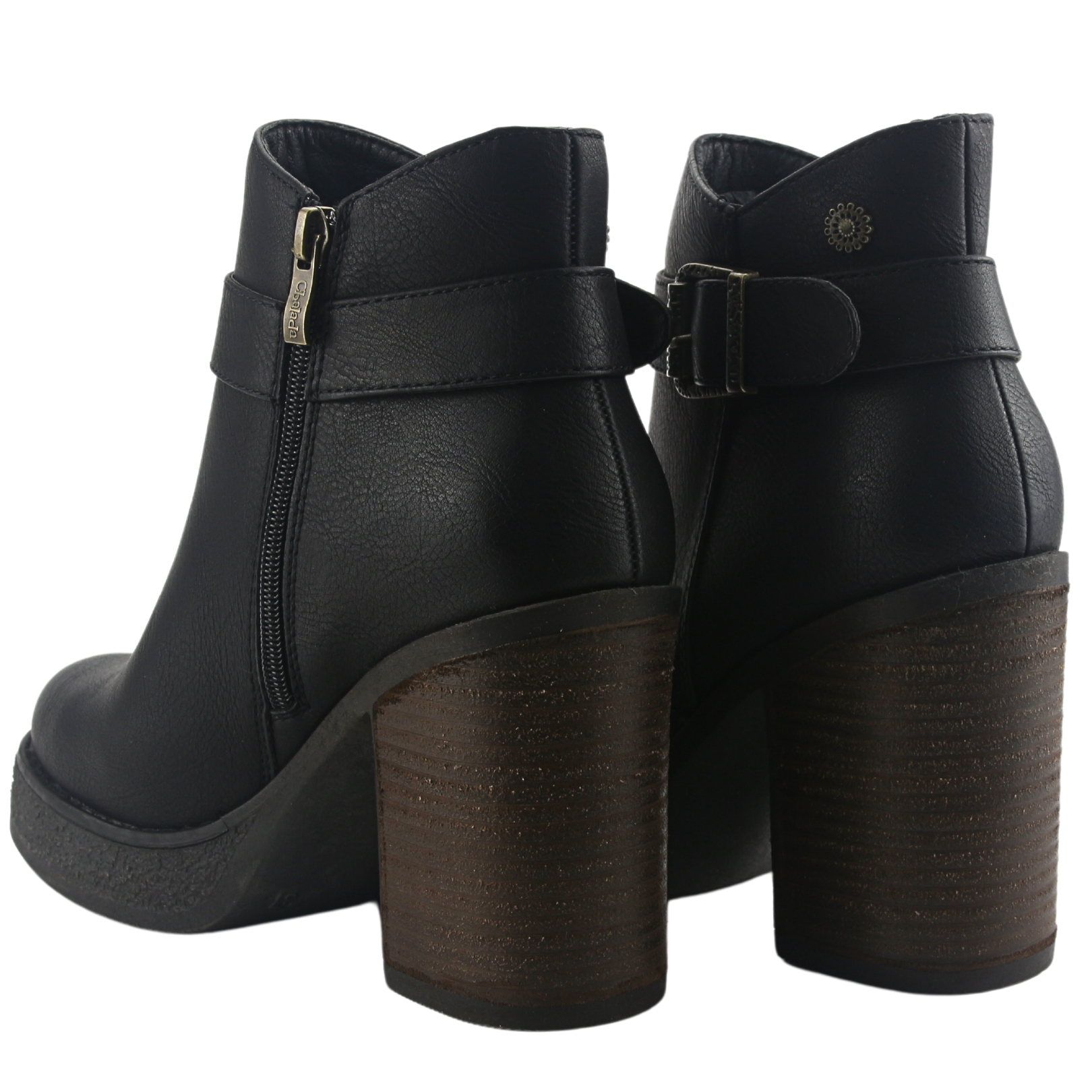 BOTIN CHALADA MUJER ELLA-15 NEGRO CASUAL - 6