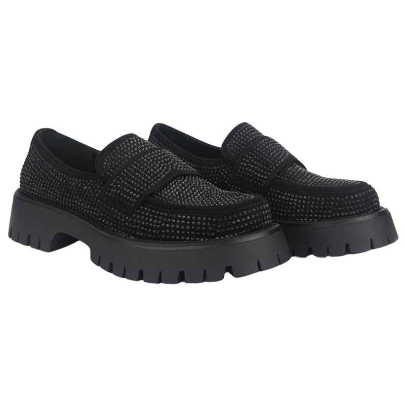 MOCASIN CHALADA MUJER LENIN-2 NEGRO CASUAL - 5