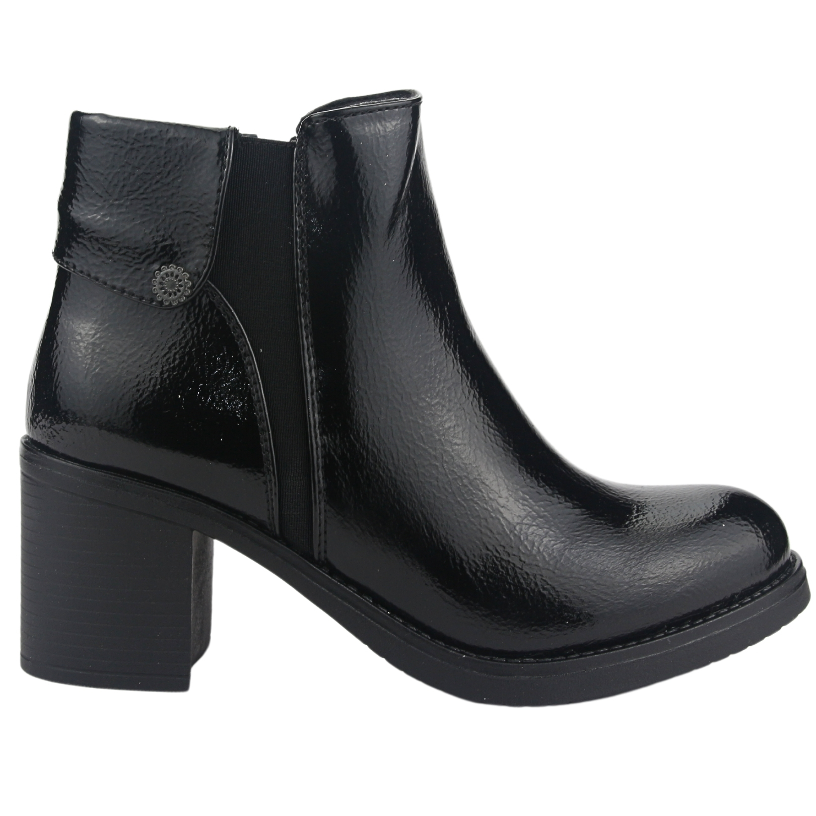 BOTIN CHALADA MUJER PRATA-3 NEGRO CASUAL - 1