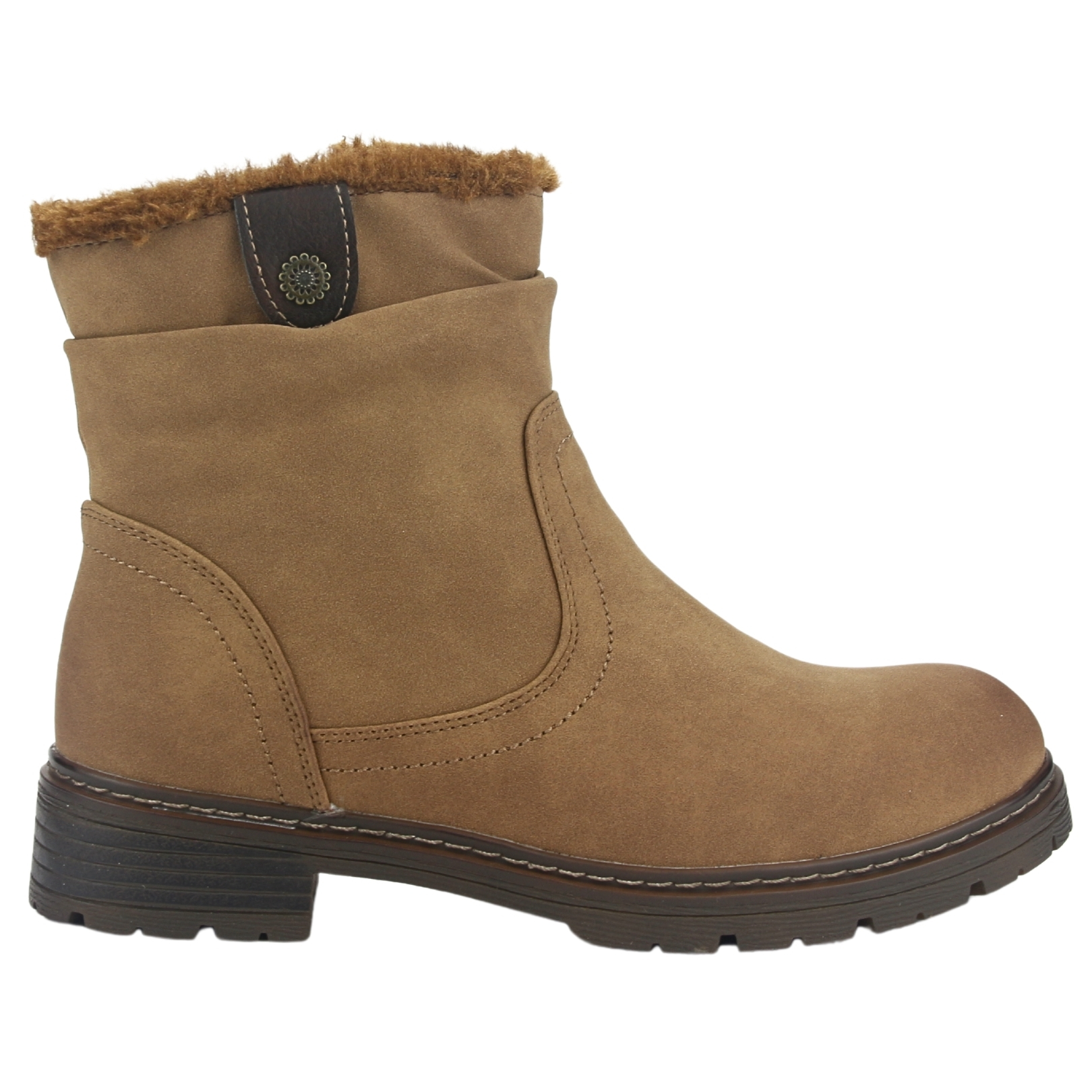 BOTIN CHALADA MUJER ANDY-2 CAMEL CASUAL - 1
