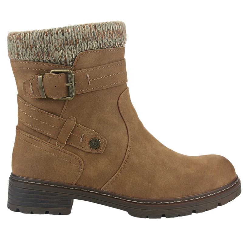 BOTIN CHALADA MUJER ANDY-1 CAMEL CASUAL - 1