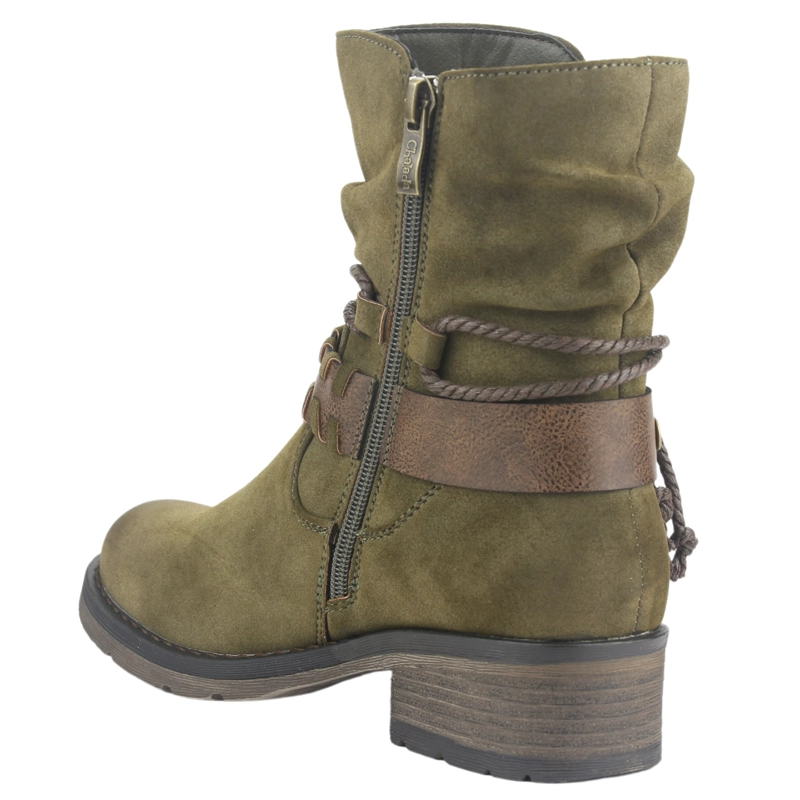 BOTIN CHALADA MUJER TORRI-22 OLIVA CASUAL - 4