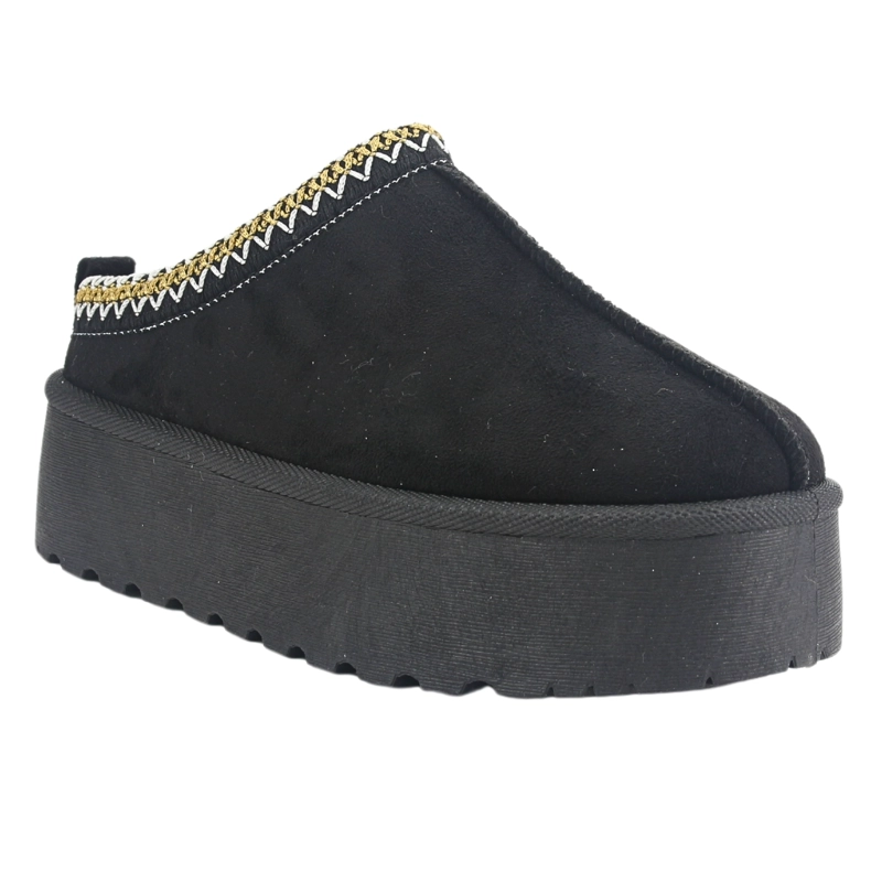 PANTUFLA CHALADA MUJER PINGUIH-3 NEGRO COMFORT - 3